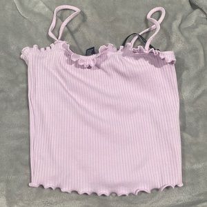 Light purple tank top/crop top